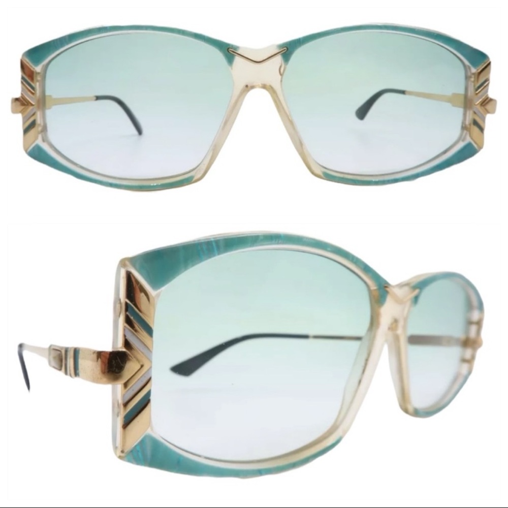 Vintage 1980s CAZAL Sunglasses, Mint Green, Made in Germany